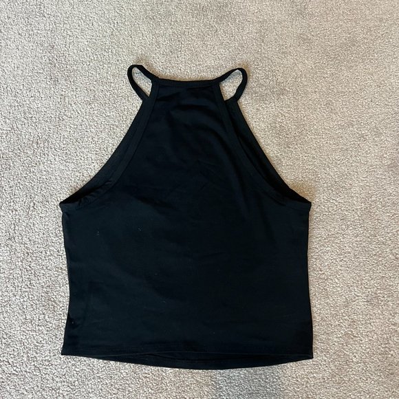 DYNAMITE - High Neck Crop Tank - Black - Size M - Picture 2 of 2